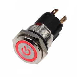 Comutator / Intrerupator metalic auto - ON si OFF, culoare rosu, tip III